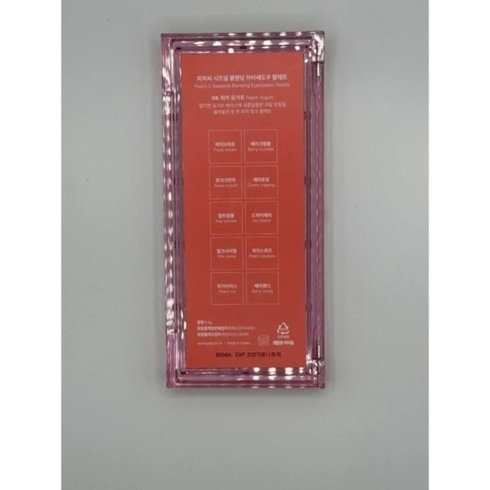 Peach C‎ Seasonal Blending Eyeshadow Palette 06 Peach Yogurt Korean Makeup 9.4g